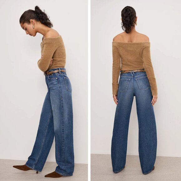 Good American | Good Barrel Relaxed Jeans Indigo740 - Picture 4 of 14